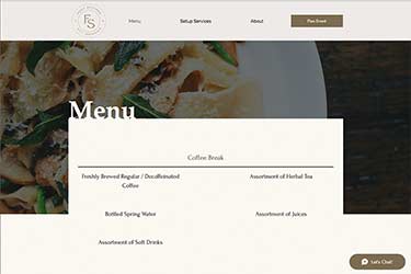 website menu